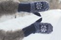 SUPERTANYA Hand knitted mohair sweater mittens fuz