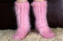 New Hand knitted mohair socks FUZZY handcrafted PI