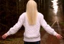 New Hand Knitted Mohair Sweater WHITE SPRING Fluff