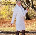 New GORGEOUS hand knitted mohair sweater robe fuzz
