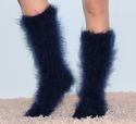 New Hand knitted mohair sweater socks fluffy DEEP 