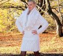 New GORGEOUS hand knitted mohair sweater robe fuzz