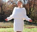 New GORGEOUS hand knitted mohair sweater robe fuzz
