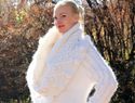 New GORGEOUS hand knitted mohair sweater robe fuzz