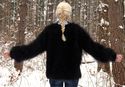 New Hand Knitted Mohair Sweater Fuzzy BLACK Jumper
