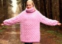 2 KG New Hand Knitted Mohair Sweater, PINK Handcra