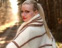 New Hand Knitted Mohair Coat, Ivory Beige Handmade