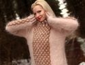BN Gorgeous Hand Knitted Mohair Sweater Beige Mult