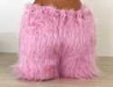 SUPERTANYA Hand Knitted Mohair Pants Fuzzy PINK So