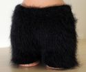New Hand Knitted Mohair Pants Fuzzy BLACK Soft Han