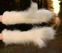New Hand knitted mohair sweater mittens fuzzy IVOR