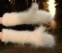 New Hand knitted mohair sweater mittens fuzzy IVOR