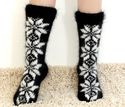 New Hand knitted mohair ICELANDIC socks FUZZY soft