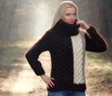 New Hand Knitted Mohair Sweater Fuzzy Multi Color 