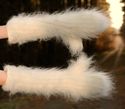 New Hand knitted mohair sweater mittens fuzzy IVOR