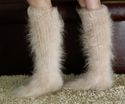 New Hand knitted mohair sweater socks FUZZY LIGHT 