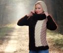 New Hand Knitted Mohair Sweater Fuzzy Multi Color 