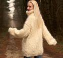 1.6KG Hand Knitted Mohair Sweater THICK IVORY Cabl