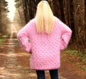 2 KG New Hand Knitted Mohair Sweater, PINK Handcra