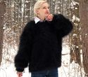 New Hand Knitted Mohair Sweater Fuzzy BLACK Jumper