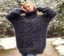 1.62KG Hand Knitted Mohair Sweater GRAY GRAPHITE C