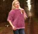 BN Hand Knitted Mohair Sweater PURPLE Spring Fuzzy