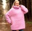 2 KG New Hand Knitted Mohair Sweater, PINK Handcra