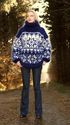BN Hand Knitted Mohair Sweater Soft Icelandic BLUE