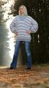 BN Hand Knitted Mohair Sweater Shawl Collar GRAY F