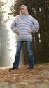 BN Hand Knitted Mohair Sweater Shawl Collar GRAY F