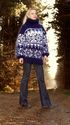 BN Hand Knitted Mohair Sweater Soft Icelandic BLUE