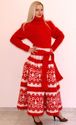 GORGEOUS Hand Knitted Mohair Sweater Fuzzy RED WHI
