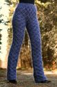 New hand knitted mohair pants THICK DENIM BLUE sof
