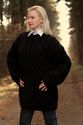 1.7 KG Hand Knitted Mohair Sweater BLACK Cables Un