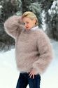 New Hand Knitted Mohair Sweater LIGHT BEIGE Handma