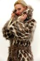 UNIQUE LEOPARD Hand Knitted Mohair Sweater Coat Lu