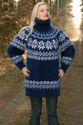 BN Hand Knitted Mohair Sweater THICK Icelandic BLU