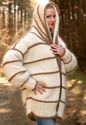 New Hand Knitted Mohair Coat, Ivory Beige Handmade