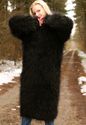New Hand Knitted Mohair Sweater BLACK LONG SLOUCHY