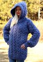 2.2 KG Hand Knitted Mohair Sweater BLUE Handmade F