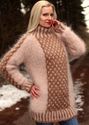 BN Gorgeous Hand Knitted Mohair Sweater Beige Mult