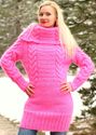 New Hand Knitted Mohair Sweater NEON PINK Dress Co