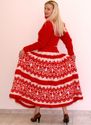 GORGEOUS Hand Knitted Mohair Sweater Fuzzy RED WHI