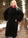 New Hand Knitted Mohair Sweater BLACK LONG SLOUCHY