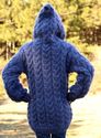 2.2 KG Hand Knitted Mohair Sweater BLUE Handmade F