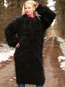 New Hand Knitted Mohair Sweater BLACK LONG SLOUCHY