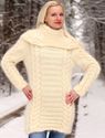 New Hand Knitted Mohair Sweater IVORY Dress Soft C