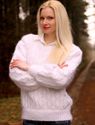 New Hand Knitted Mohair Sweater WHITE SPRING Fluff