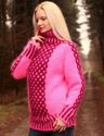 BN Gorgeous Hand Knitted Mohair Sweater Neon Pink 