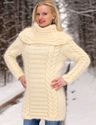 New Hand Knitted Mohair Sweater IVORY Dress Soft C